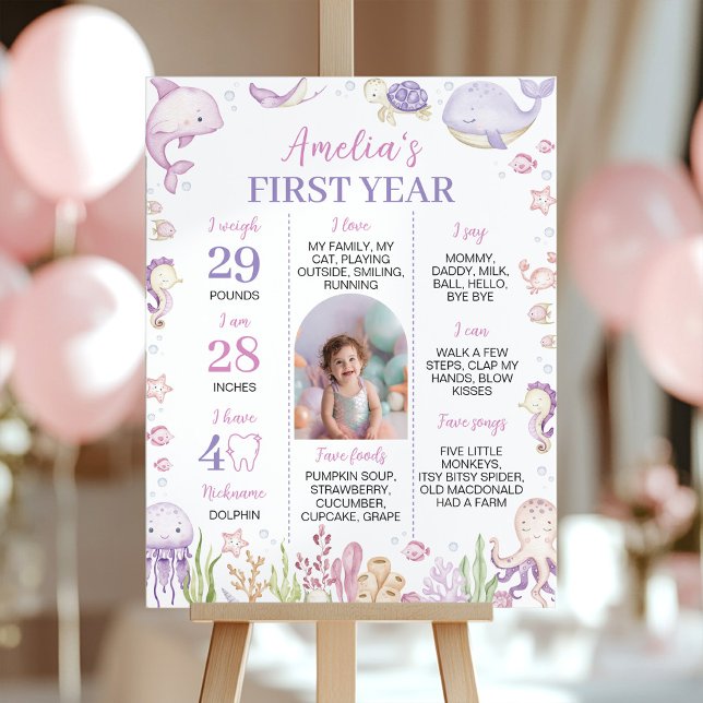 Meerestiere unter dem Meer Geburtstagskarte Poster (Von Creator hochgeladen)