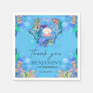 Meerestiere Wild Ein Geburtstag Napkins Serviette