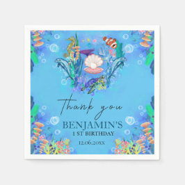 Meerestiere Wild Ein Geburtstag Napkins Serviette