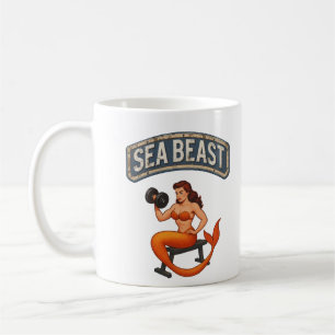 Meerestierschlafsaal Meerjungfrau   Retro-Gewichth Kaffeetasse