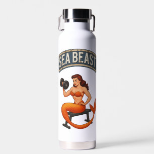 Meerestierschwimmbad Meerjungfrau Retro-Pin-Up-F Trinkflasche