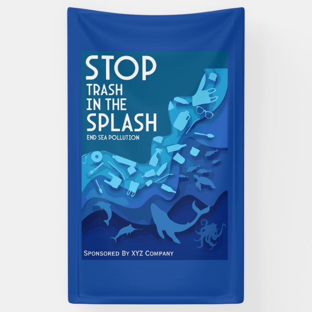 Meeresverschmutzung Banner (Vertikal)