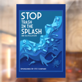 Meeresverschmutzung Fensteraufkleber