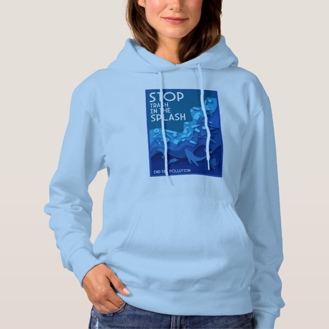 Meeresverschmutzung Hoodie (Vorderseite)