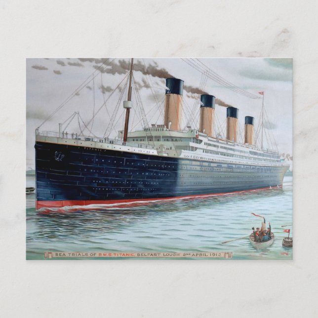 Meeresversuche gegen RMS Titanic Postkarte (Vorderseite)