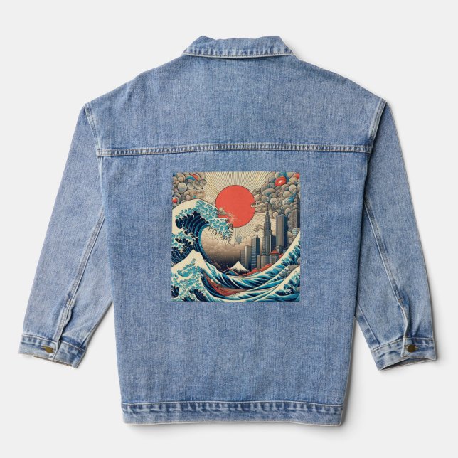 Meeresvibes Jeansjacke (Rückseite)