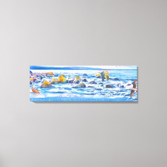 Meeresvögel Meeresschutzgebiet Leinwanddruck (Vorderseite)