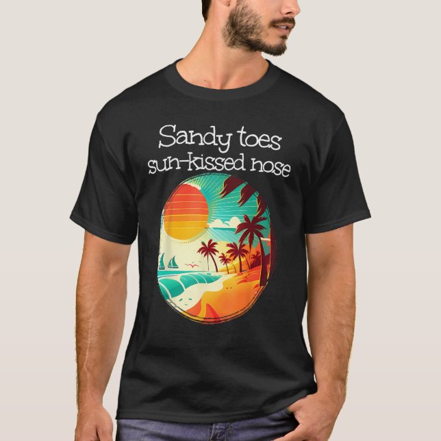 Meereswanderung mit sandigem Zehen und sonnengekoc T-Shirt (Vorderseite)