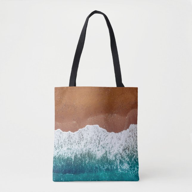 Meereswelle am Sandstrand, Aussicht auf den Hinter Tasche (Vorderseite)