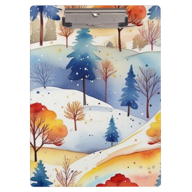 Meereswelle Multicolor Klemmbrett (Vorderseite)