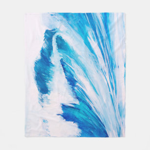 Meereswellen: Blumarine Wasserfarbe Schönheit. Fleecedecke