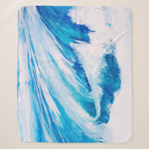 Meereswellen: Blumarine Wasserfarbe Schönheit. Sherpadecke