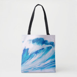Meereswellen: Blumarine Wasserfarbe Schönheit. Tasche
