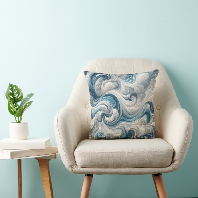 Meereswellen inspiriert kissen (Stuhl )