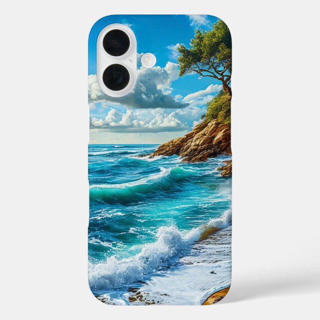 Meereswellen iPhone 16 Hülle (Rückseite)