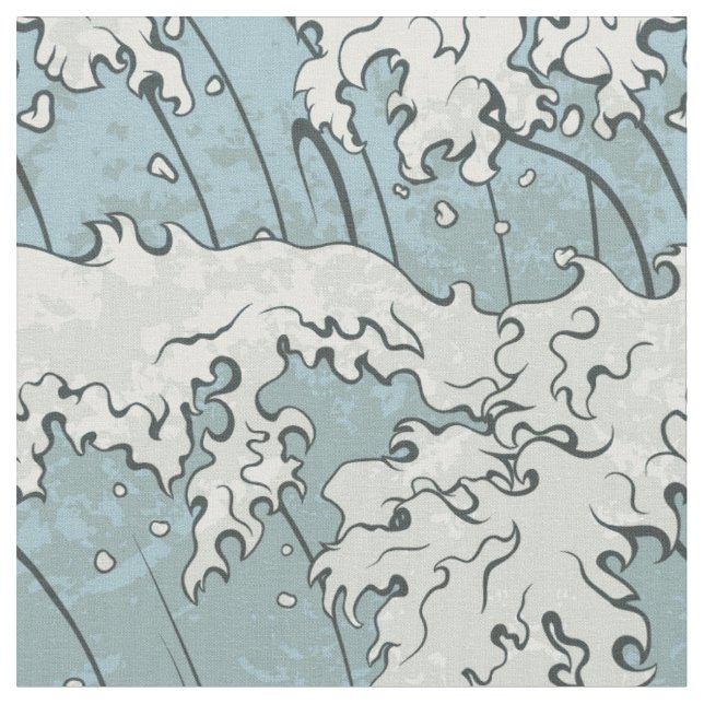 Meereswellen Stoff (Nahaufnahme)