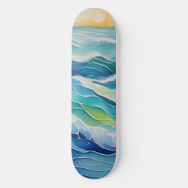 Meereswellen unter der Sonne Skateboard
