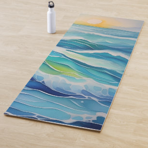 Meereswellen unter der Sonne Yogamatte