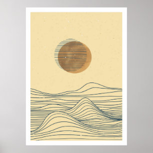 Meereswellenlandschaft Poster