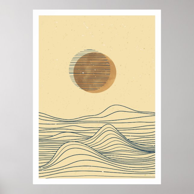Meereswellenlandschaft Poster (Vorne)