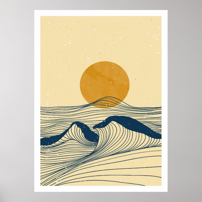 Meereswellenlandschaft Poster (Vorne)