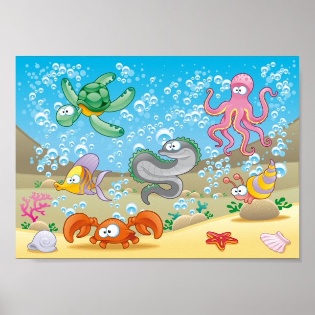Meereswelt 11" x 8,5", Value Poster Paper (Matte) (Vorne)