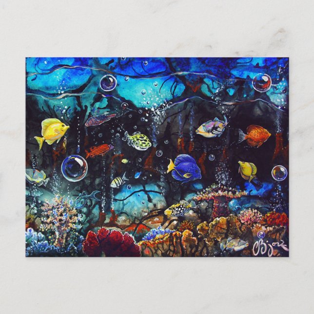 Meereswelt durch CBjork, Willkommen auf der Wärmez Postkarte (Vorderseite)