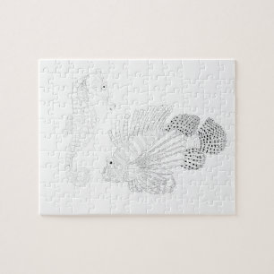 Meereswelt Erwachsenenfarbpuzzle