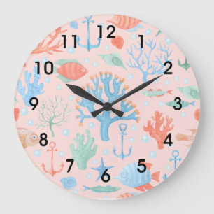 Meereswelt Große Wanduhr