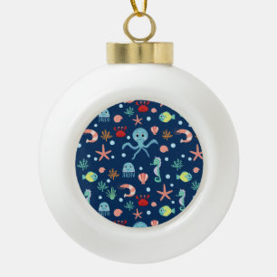 Meereswelt Keramik Kugel-Ornament