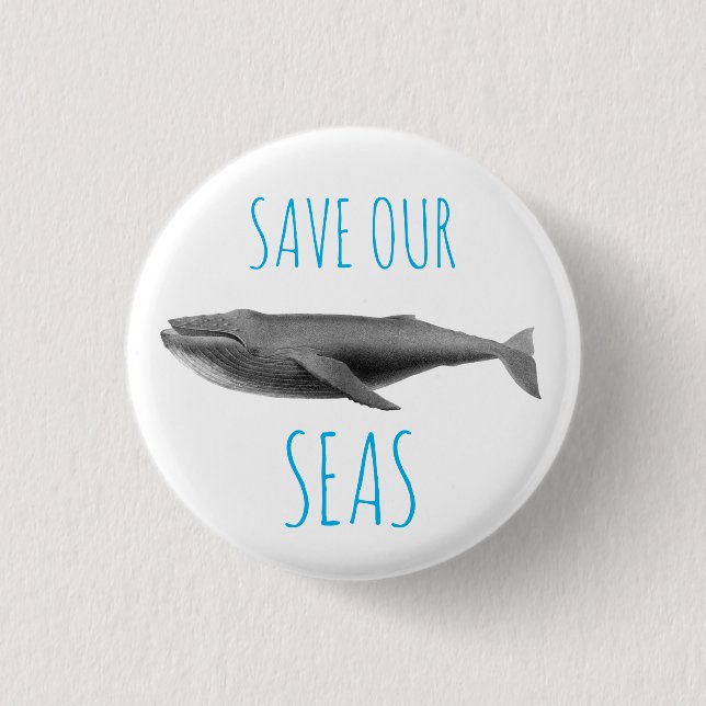 MEERESWELT "RETT UNSERES MEER" BUTTON (Vorderseite)