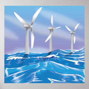 Meereswindkraftanlagen Poster