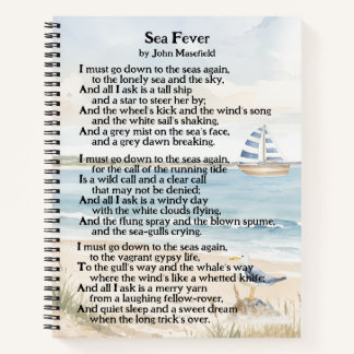 Meerfieber John Masefield Seefahrergedicht Notizbuch