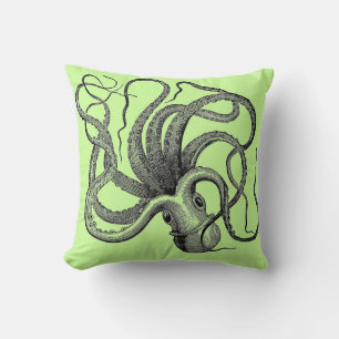 Meergrün-Kraken-Kissen Kissen