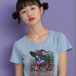 Meerhexerei Oktopus Sirene Strand T-Shirt