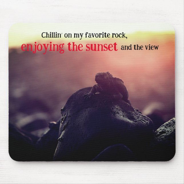 Meeriguana-Sonnenbäder Mousepad (Vorne)