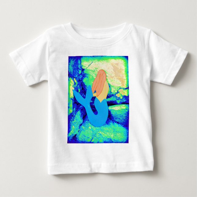 Meerjungdesign Baby T-shirt (Vorderseite)