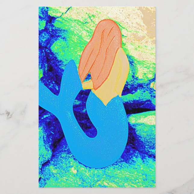 Meerjungdesign Briefpapier (Vorderseite)