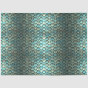 Meerjungenskales Decoupage Aqua 2 Seidenpapier