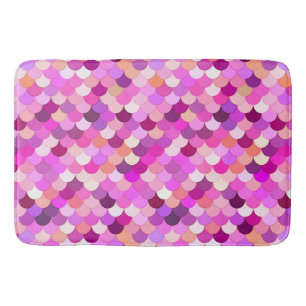 Meerjungenskales, Violet, Amethyst und Korallen Badematte