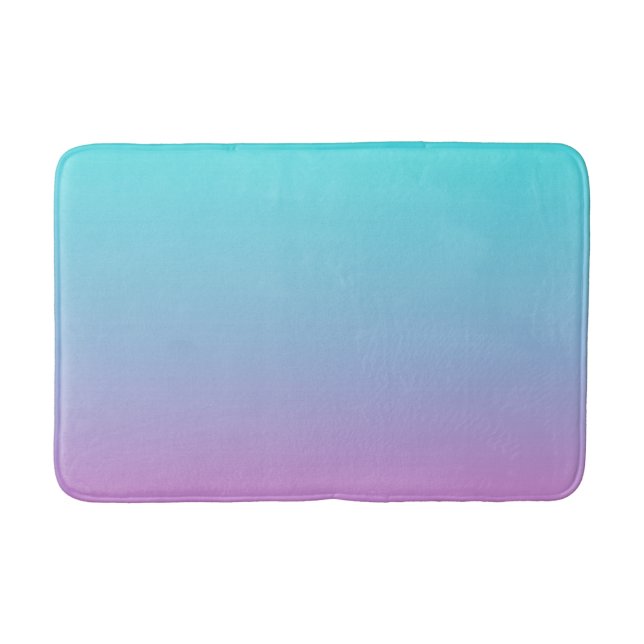 Meerjungfarben Farbverlauf lila rosa Aqua ombre Badematte (Vorderseite)