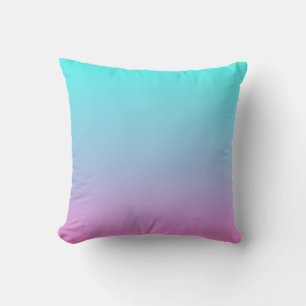 Meerjungfarben Farbverlauf lila rosa Aqua ombre Kissen