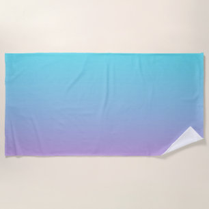 Meerjungfarben Farbverlauf lila rosa Aqua ombre Strandtuch