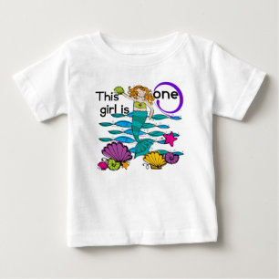 Meerjungfrau 1. Geburtstag Tshirts und Geschenke