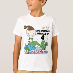 Meerjungfrau 4. Geburtstag T - Shirt und Geschenke