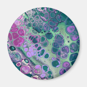 Meerjungfrau Acrylpour, Cool farbig Abstrakt Magnet