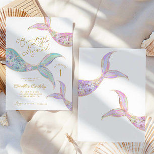 Meerjungfrau am 1. Geburtstag Einladung