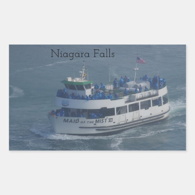 Meerjungfrau am Fluss Niagara Rechteckiger Aufkleber (Vorderseite)