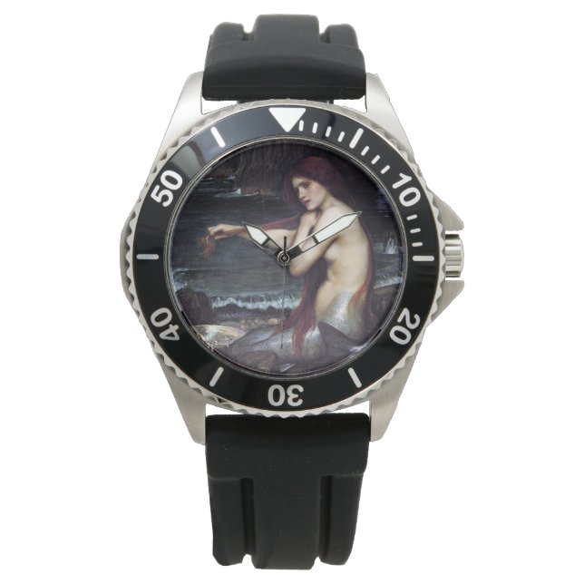 Meerjungfrau am Strand Armbanduhr (Vorderseite)