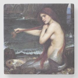 Meerjungfrau am Strand Steinuntersetzer